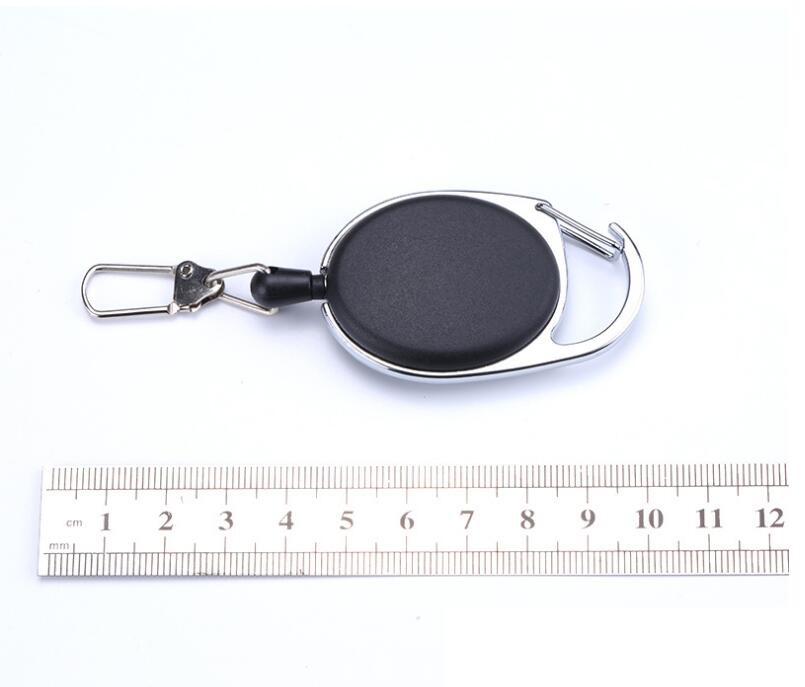 1PC Metal Work Card Holder with ABS Plastic Retractable Pull Badge Reel for Staff Workers Bus Access ID Card Badge Holder