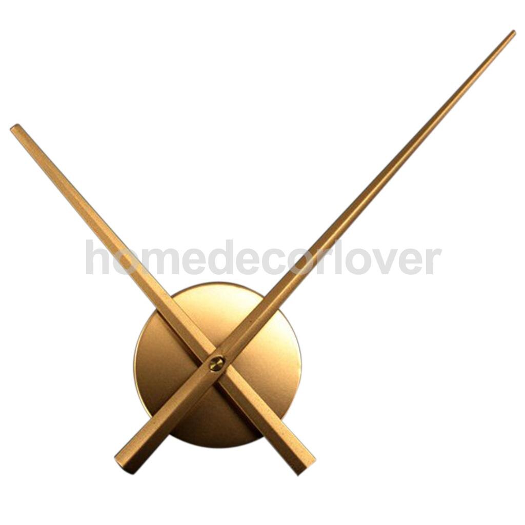 3D Clock Hands, DIY Large Clock Hands Needles Wall Clocks 3D Home Art Decor Quartz Clock Mechanism Accessories: Golden 