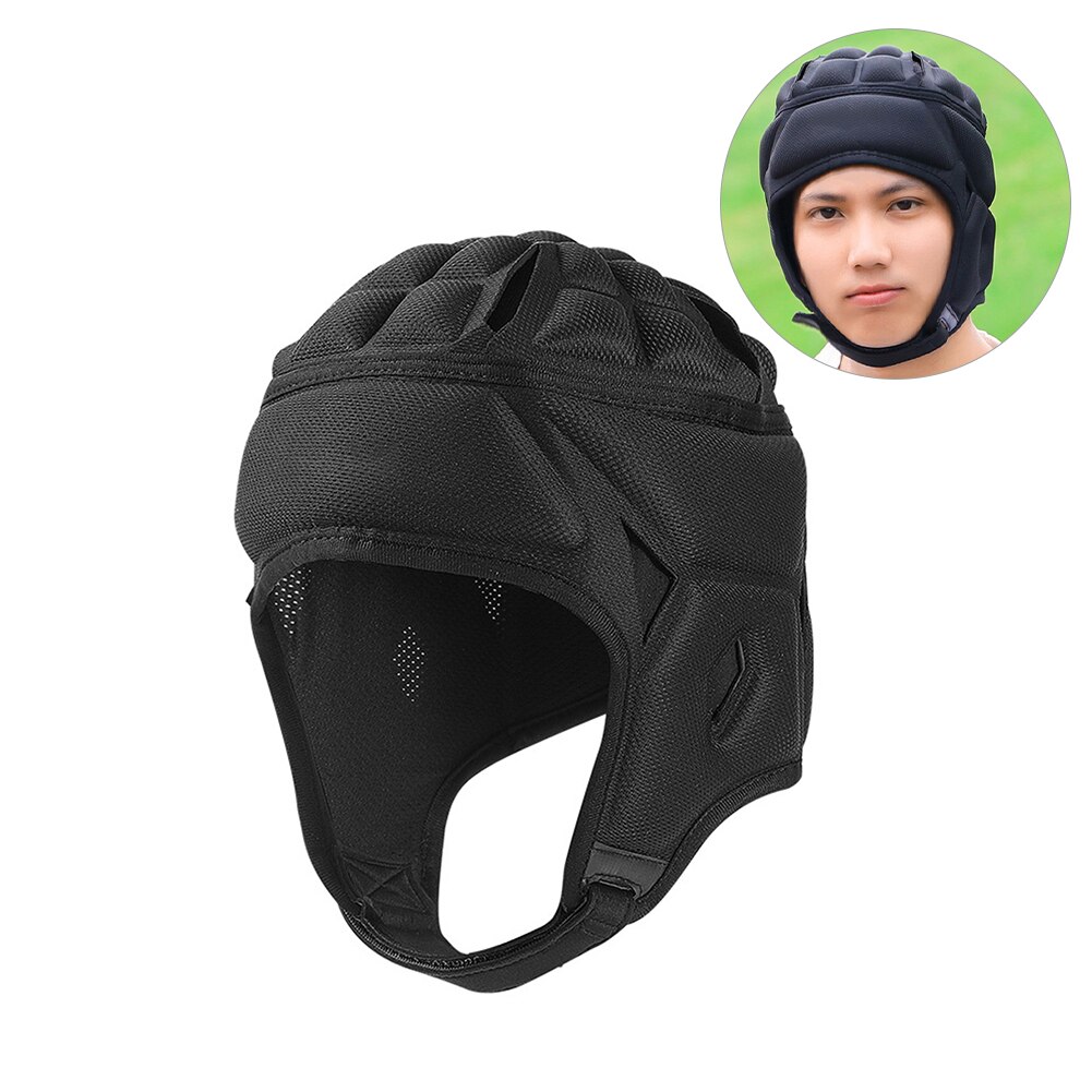 Voetbal Hoofd Beschermende Verstelbare Riem Rugby Helm Ademend Cap Accessoires Anti Collision Outdoor Sport Gewatteerde Hoofdbeschermer