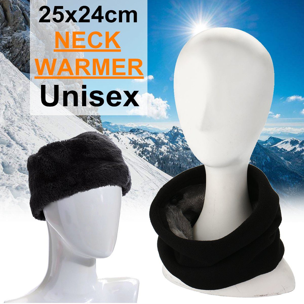 5 farver unisex hals varmere snood vintersport skiløb skøjteløb termisk hat tørklæde udendørs camping vandreture polar fleece krave