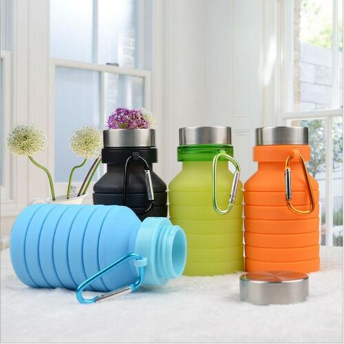 Squeezed Adjustable Water Bottles Bottle Folding Sports Travel Climbing Hiking Drink Bottles Kettle 550ML