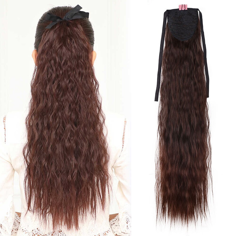 High Temperature Fiber Synthetic Afro Kinky Hair Pony Tail Hairpieces Drawstring Ponytails Hair Extension 24 Inch: T2-33