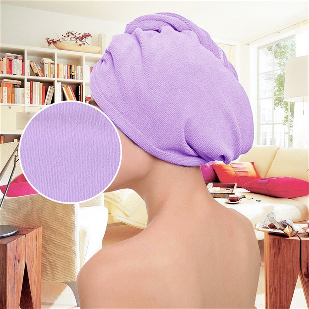 Femmes filles dame cheveux serviette cheveux Turban microfibre séchage rapide Salon serviette salle de bain accessoires enveloppé cheveux chapeau chapeau