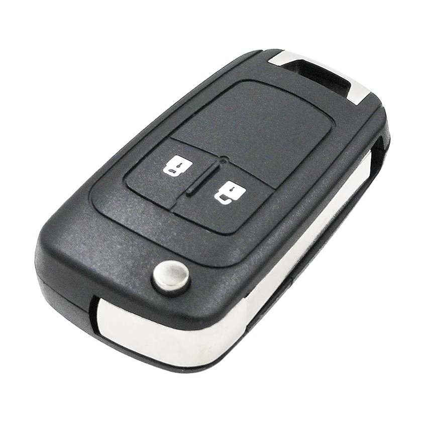 Flip folding key shell case fob 2 button for chevrolet aveo cruze orlando trax uncut  hu100 blade