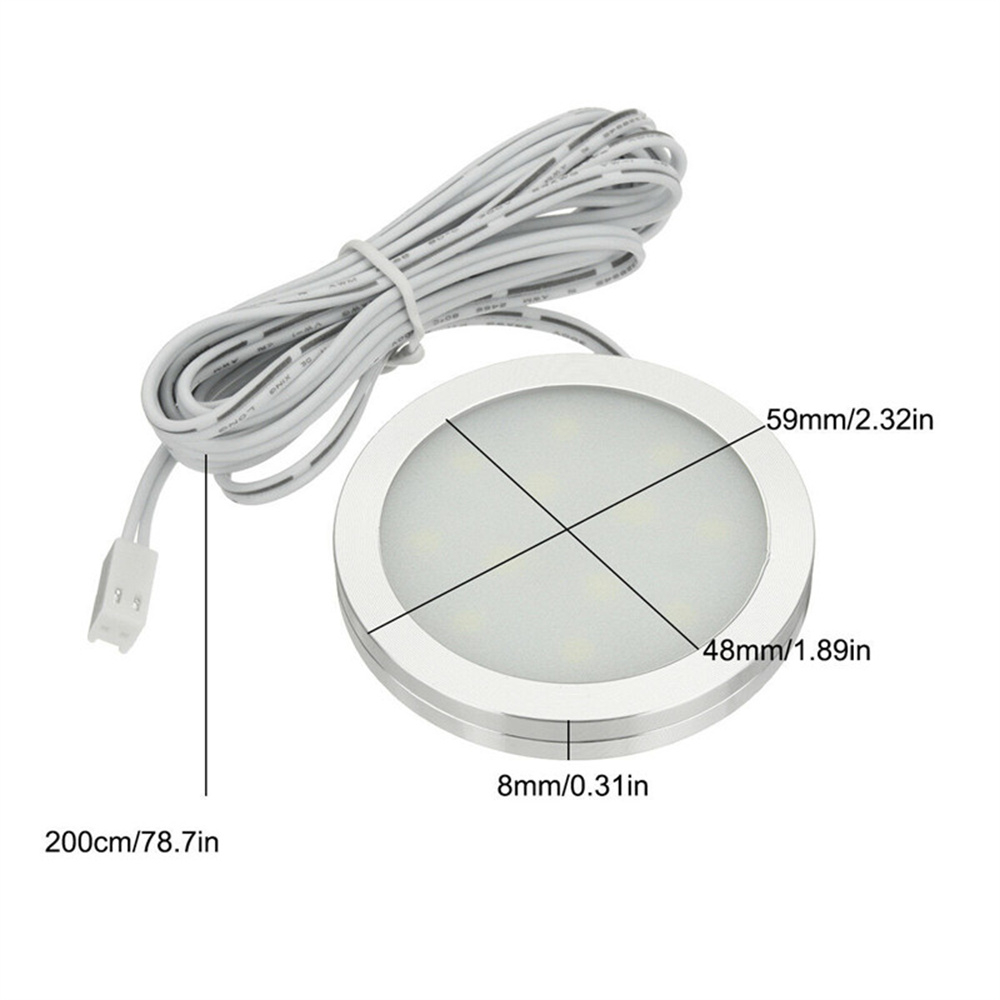 Plafonnier LED 12V, Éclairage d'Nikpour Voiture, Caravane, Toit, Bateau, Camping-Car, 4 Pièces