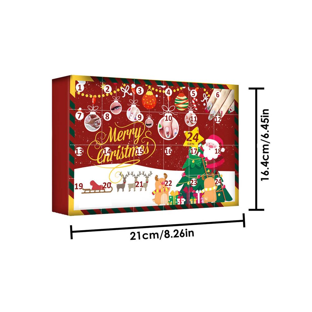 Kerst Advent Kalender 24 Dagen Countdown Kerst Nail Stickers Make Up Box Kerst Countdown Kalender Voor Vrouwen Par