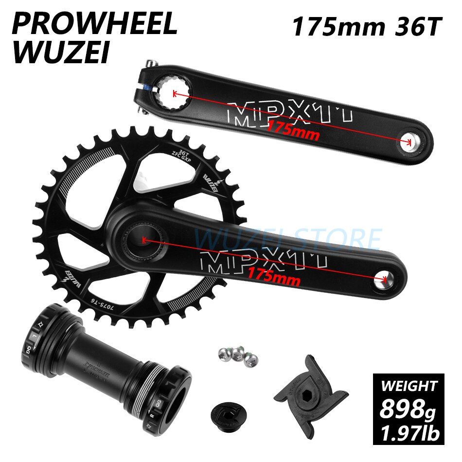 SENSAH XRX 1x12s groupset 170/175mm Crankset XD Flywheel KMC Chain GXP crank sprocket Mountain Bike Derailleurs Kit for M9100: MPX11 175 36T and BB