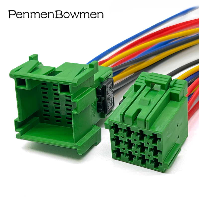 1 Set 12 Pin Car CD Player Auto Electrical Cable Connectors Female Plug Wire Harness With Cable 1-967622-1 1-967627-1