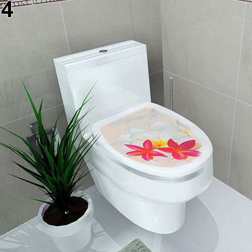 Badeværelse diy toilet sæde væg klistermærke dekoration mærkat vinyl vægmaleri hjem indretning: 4