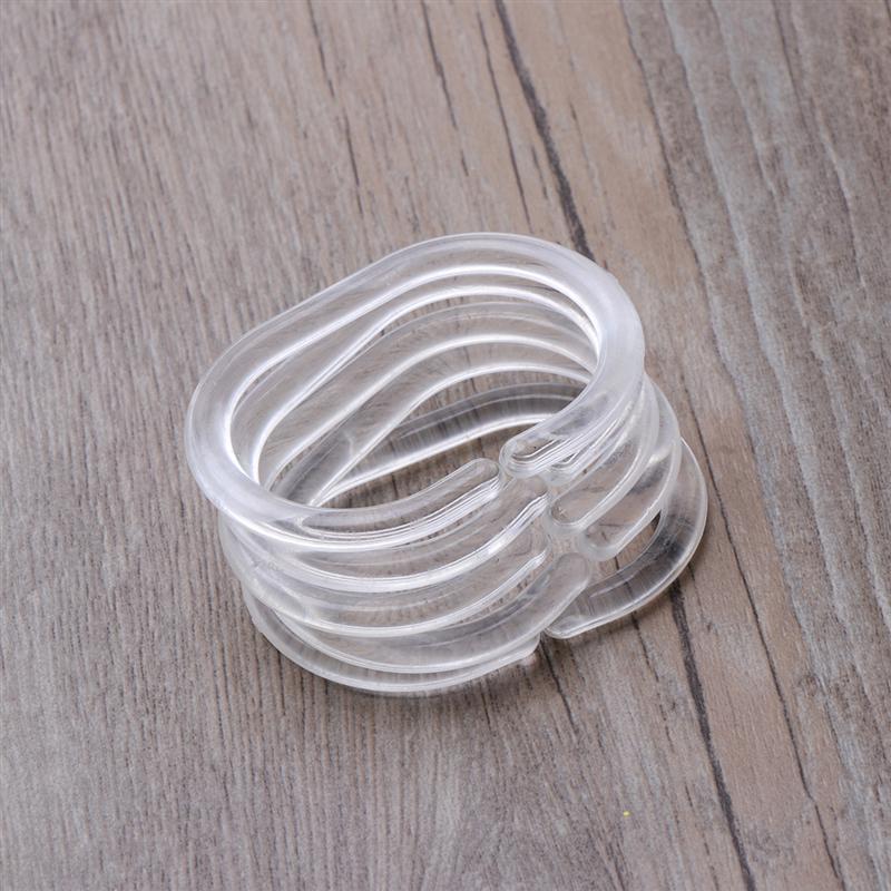 24 stk hvid plast badeforhæng kroge ringe c ringe bøjle bad draper loop clip glide