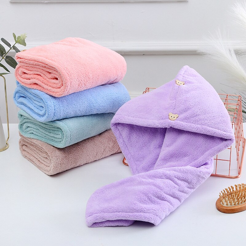 Microfiber Stof Badhanddoeken Wrap Droog Geperst Haar Sauna Handdoek Textiel Badjas Vrouwen Cap Spa Producten Voor Badkamer Thuis