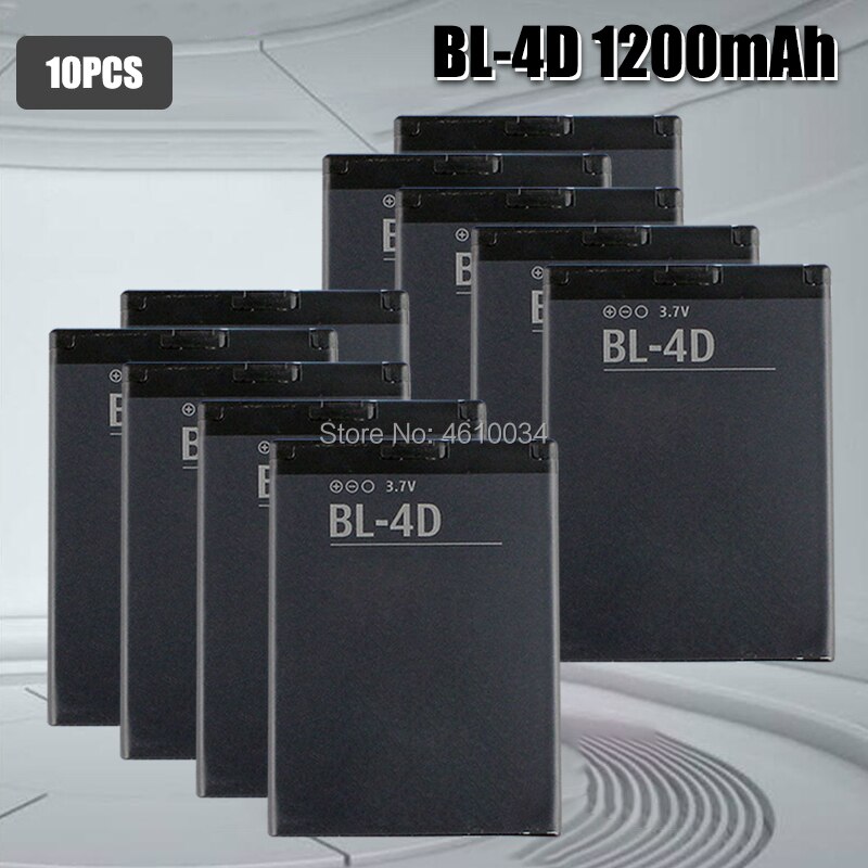 BL-4D Für Nokia N97 mini N97mini N8 N8-00 E5 E5-00 E7 E7-00 T7 T7-00 702T N5 808 N803 BL4D BL 4D batterie: 10pcs