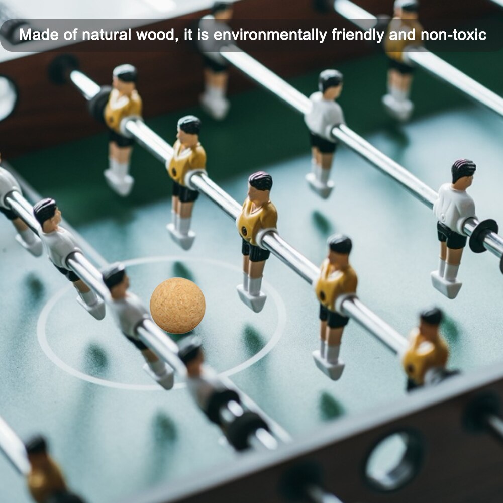 6pcs/12pcs 36mm Cork Solid Wood Foosball Table Soccer Ball Football Baby Foot Fussball Desktop Table Soccer