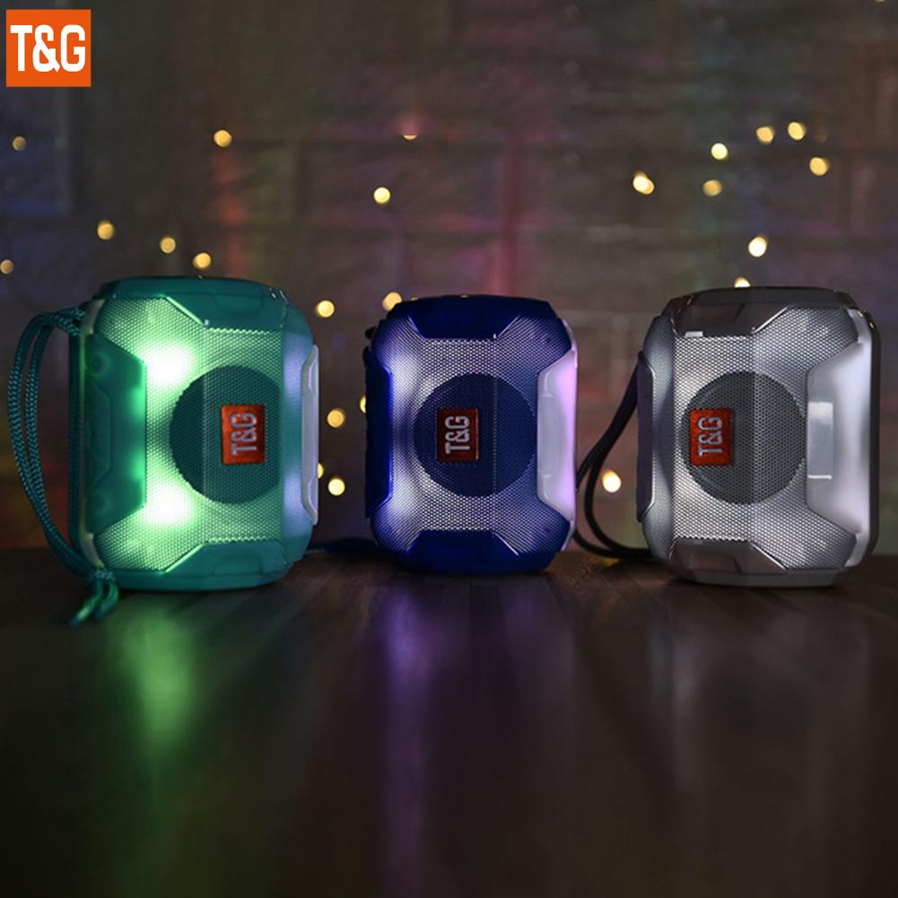 TG162 – haut-parleur stéréo Bluetooth, caisson de basses FM, LED, clignotant, sans fil, , Portable Unique pour la musique