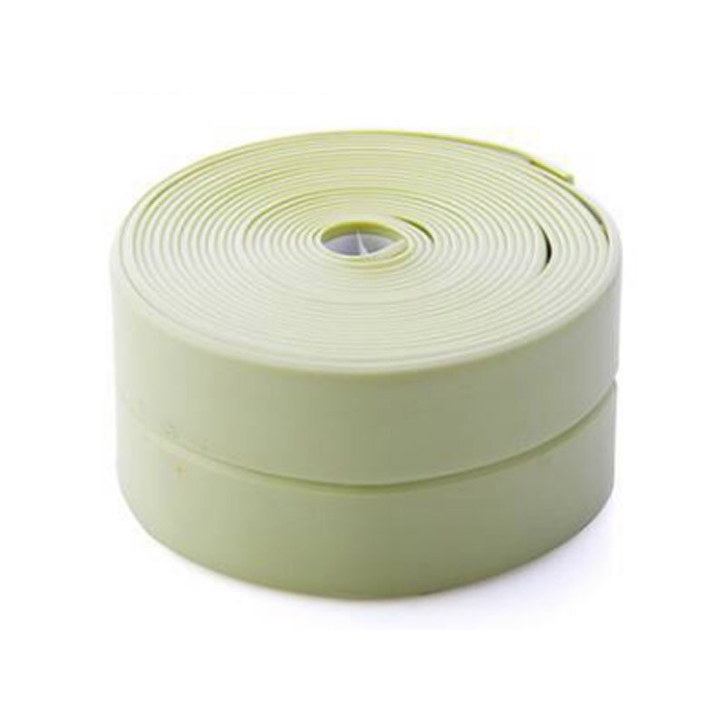 3 farver foldbar vandtæt meldugfast pvc køkkenvask fælles spalte hjørne linje klæbende tape: Grøn udvide