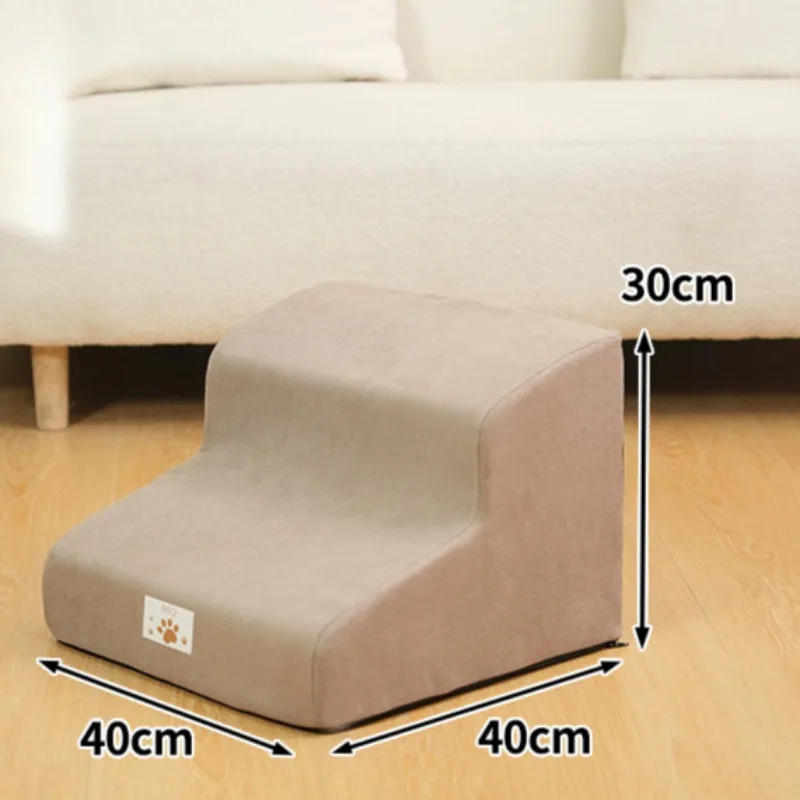 Escabeau pour animaux de compagnie, rampe pour chien/chat, éponge en mousse à mémoire de forme, canapé pour chiens, amovible et lavable, entraînement, rampe pour animaux de compagnie, fournitures pour animaux de compagnie: Rouge