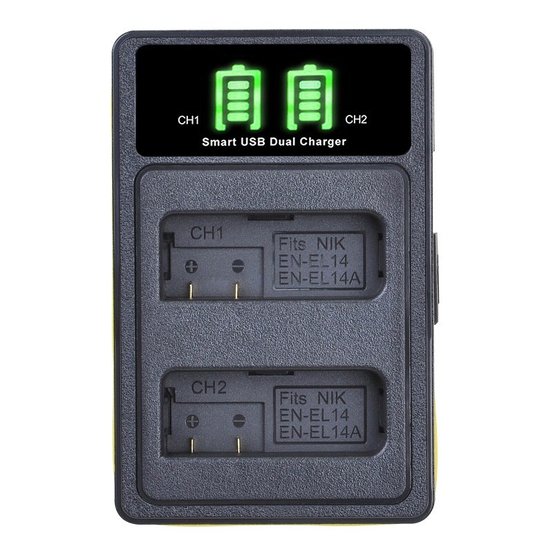 EN-EL14 EN EL14A Batterie Chargeur et Batteries Rechargeables pour Nikon D5600 D3500 D5100 D5500 D5200 D5300 Coolpix P7200 P7700: 1 EL14 charger