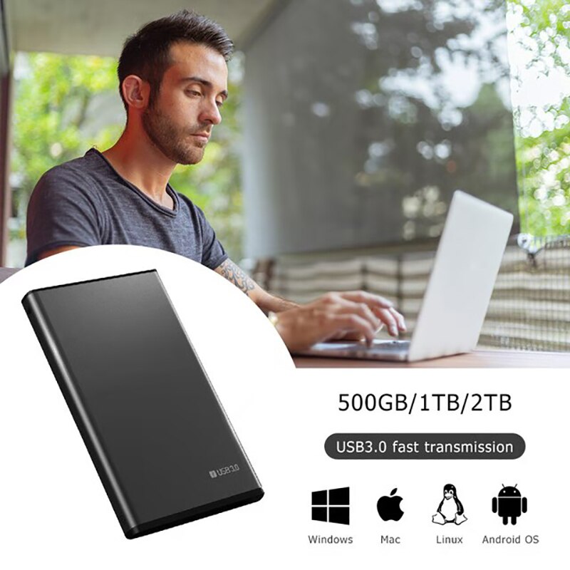 Disco rigido Mobile esterno portatile HD 500GB 1TB 2TB dispositivo di archiviazione SATA USB 3.0 ad alta capacità originale per Computer portatile