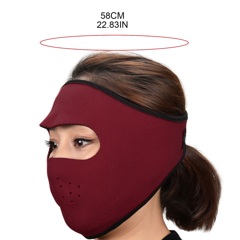 Mascarilla facial para deportes de invierno, máscara lavable para el cuello, antipolvo, a prueba de viento, con ganchos para las orejas, para ciclismo, al aire libre, clima frío,