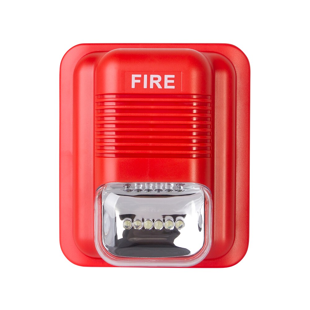 105dB LED alarma de fuego sonido de sirena y sistema de seguridad de bocina de alerta estroboscópica para el hogar Oficina Hotel restaurante fábrica uso