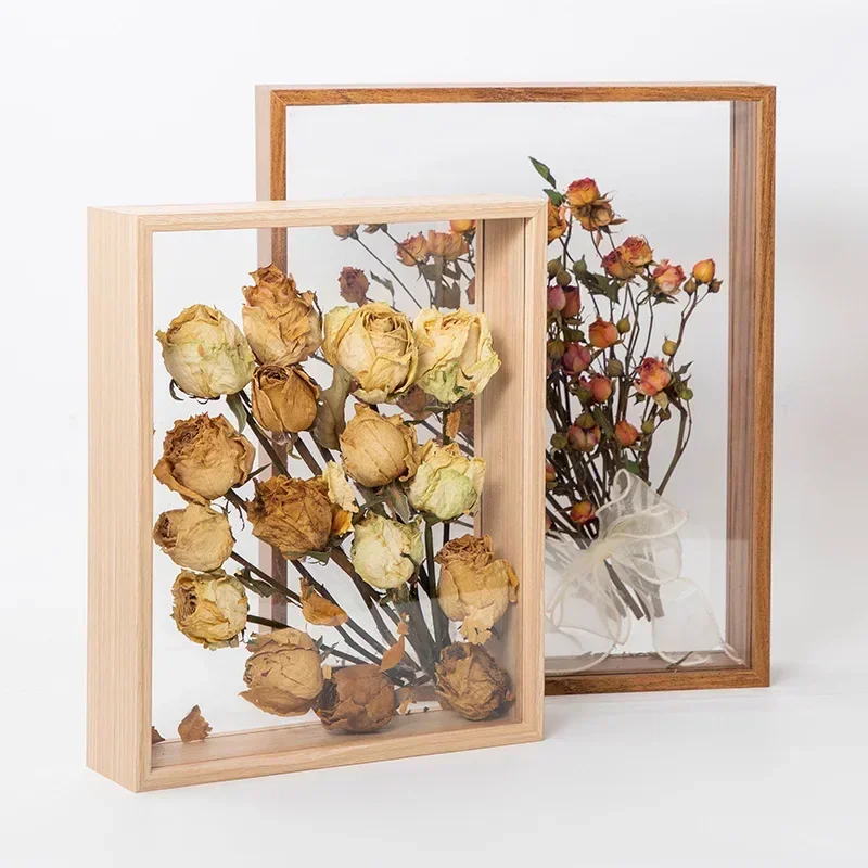 Marco de fotos de madera 3D, soporte para muestras de flores secas hecho a mano, marco de fotos de exhibición hecho a mano, decoración del hogar, profundidad de 3cm