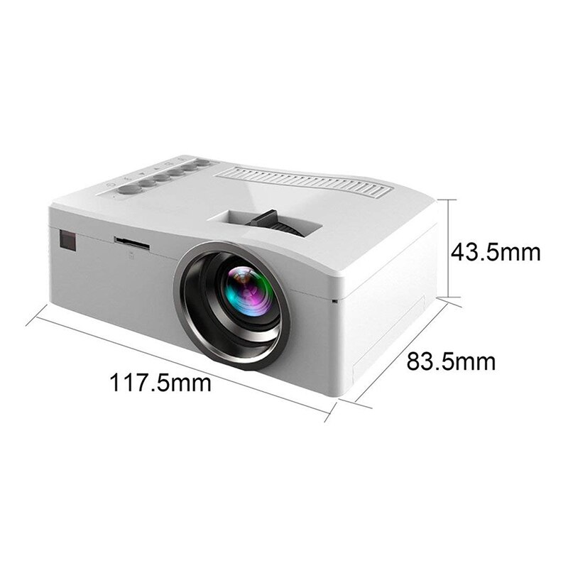 MINI Video Projector UC18 1080P HD 1080 Resolution LED Portable Beamer for Home Cinema Multimedia Handhold USB TV VGA HDMI