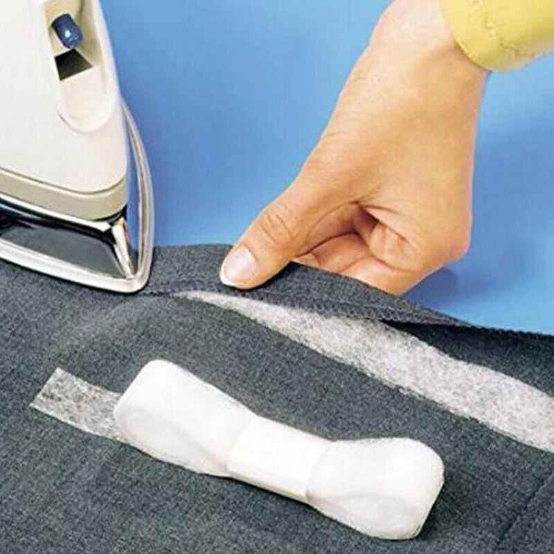 60m dobbeltsidede, ikke-vævede klæbende stofsøm tape påstrygning af tøj syning opsøm ikke-vævet stof liner tøjværktøj