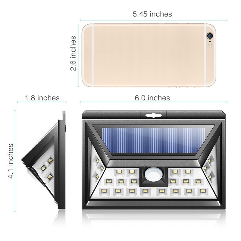 Landschap 24 36 led solar licht voor outdoor lamp met solar waterdichte outdoor verlichting op zonne-energie motion sensor