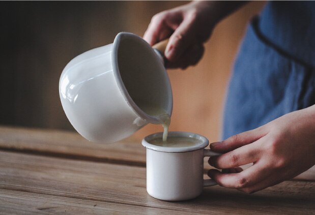 Japanese Mini milk pot induction cooker enamel butter pot single handle soup pot Pan Pan baby pot