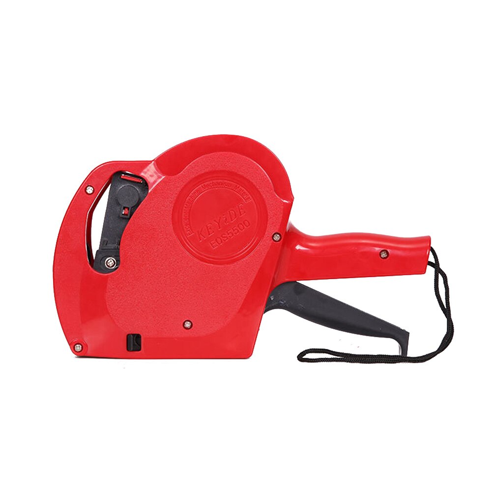 Máquina de etiquetas de precio para supermercado de oficina, Manual, tienda de comestibles, herramienta de mano, centro comercial, 8 dígitos, fabricante de etiquetas preciso: Rojo