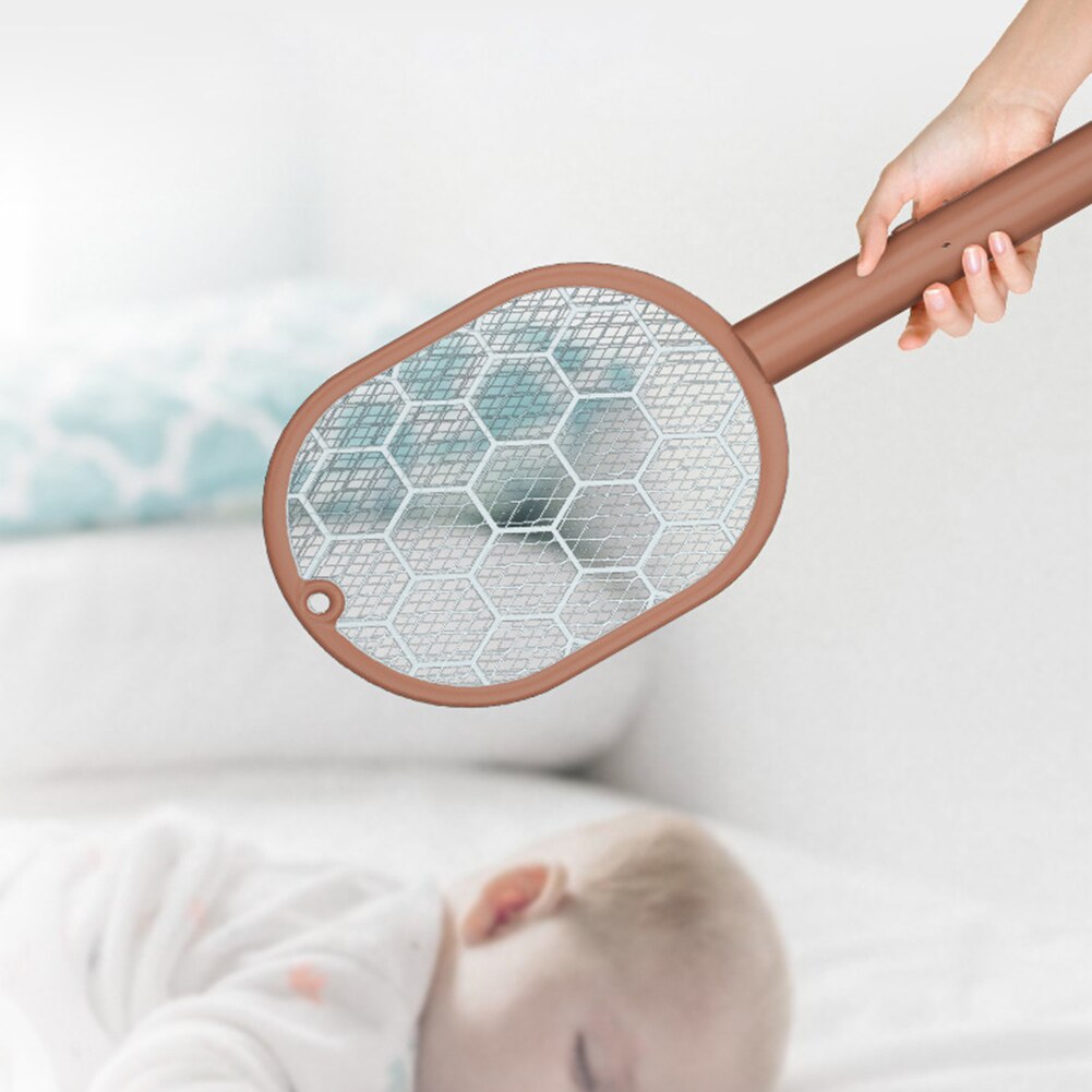 Raquette anti-moustiques électrique, Rechargeable, pour usage domestique, piège à insectes, produit antiparasitaire, 3000V