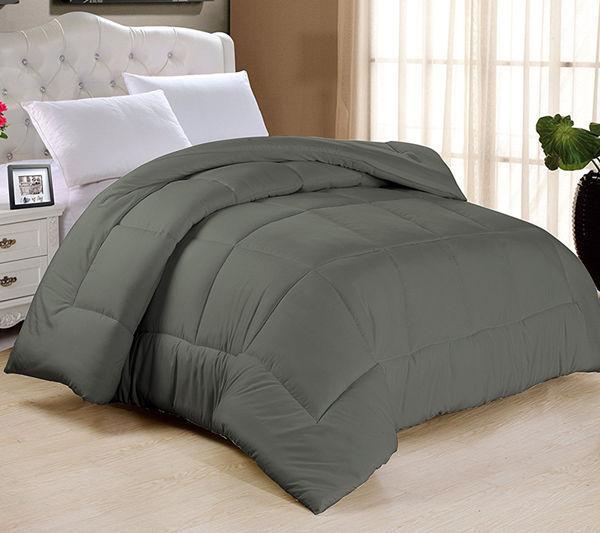 56 Bedding Sets Polyester/Cotton Microfiber Comforter Down Alternative Bed Spread: Full / Dark Gray