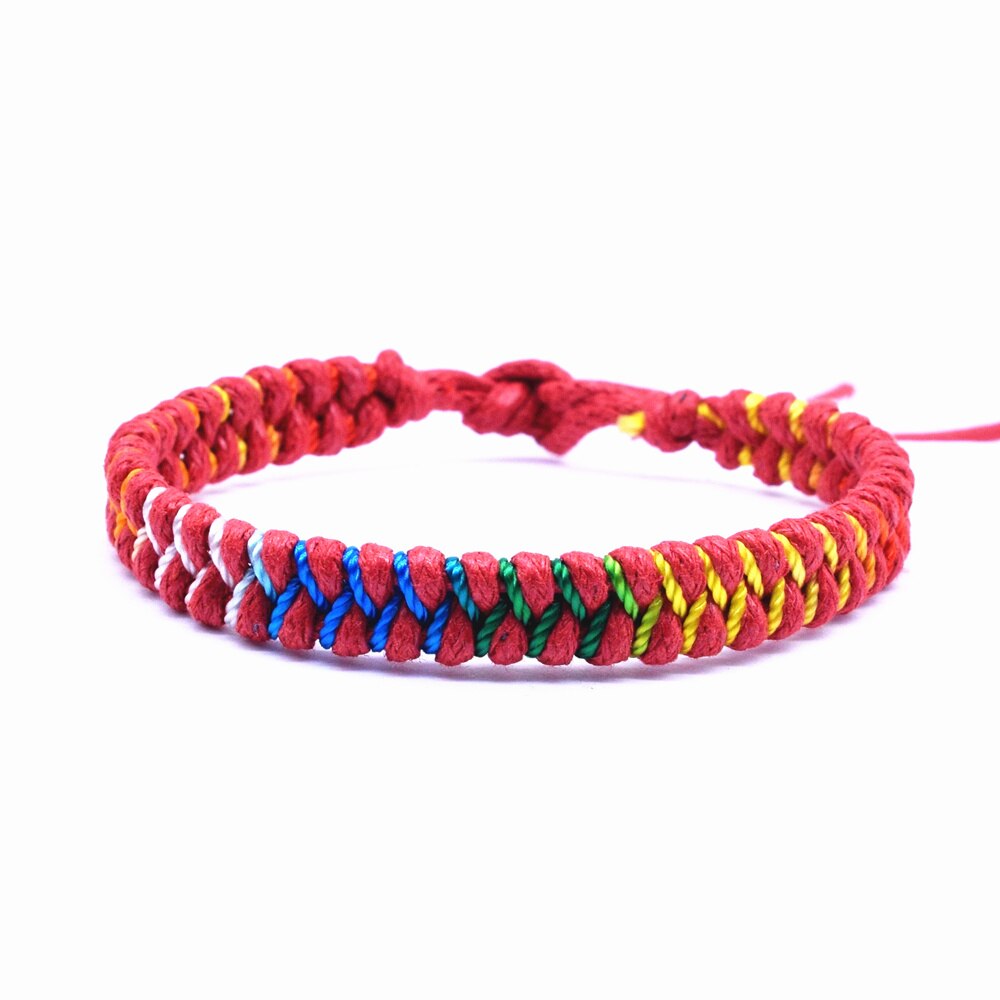 Hand geweven Kant Up Vlag Kleur Armband voor Mannen en Vrouwen Koppels Armband Sport Fans Rol- spelen Sieraden: r4