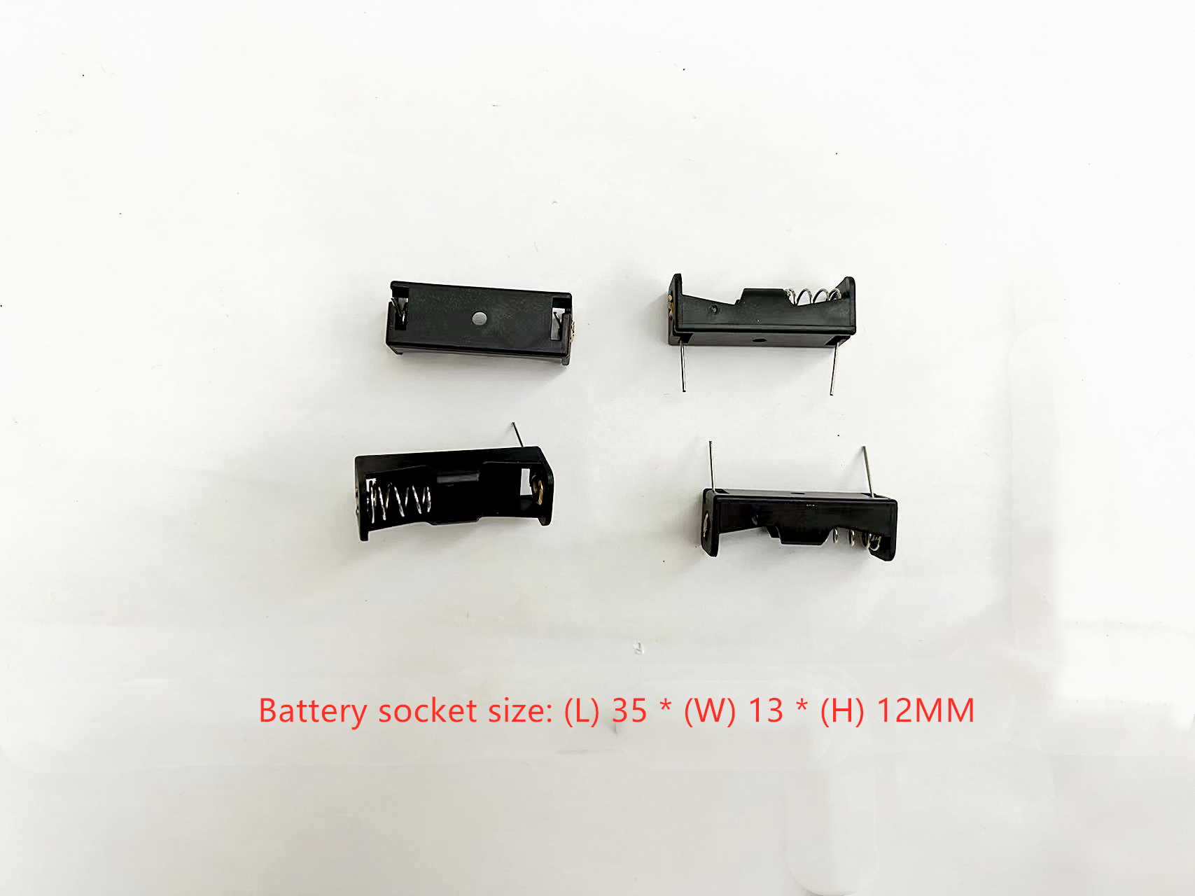 Soporte de batería de 12V 23A, caja de almacenamiento de batería recargable con cable de alambre, soporte de batería de 12V 23A, caja de batería de 12V con interruptor