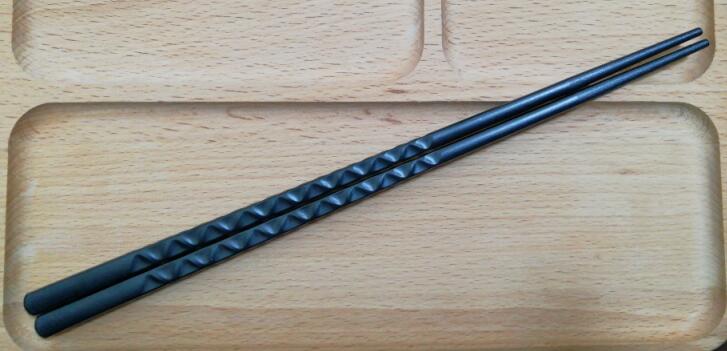 (10Pairs) Japanese Sushi Chopsticks Long Sticks Household Kitchen Reusable Black Chopsticks: Lace 24cm