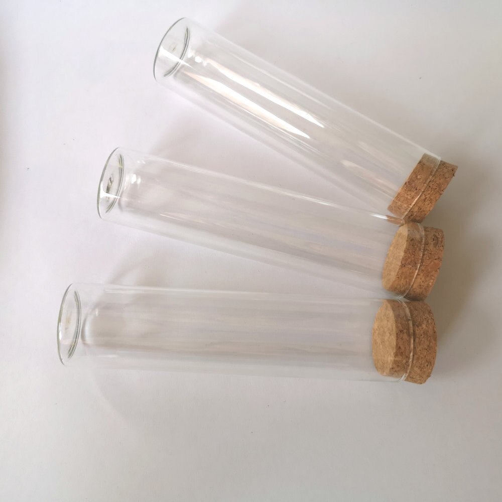 30Pcs/Lot 60ml Lab Glass Test Tubes with Cork Stopper DIY Wishing Bottles Storage Jars Bottle Containers Wedding 30x120mm