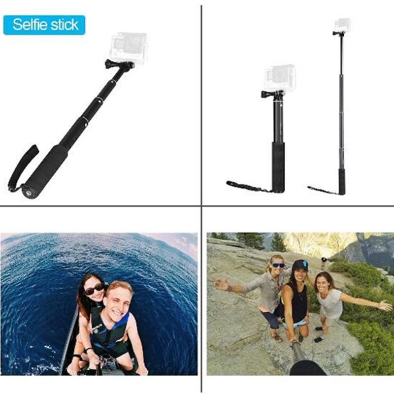 Monopod Selfie Stick voor Gopro Stok Uitschuifbare Baton Selfie Waterdichte Handheld Sticks Mount voor GoPro Hero 7 6 5 Xiaoyi 4K DJI