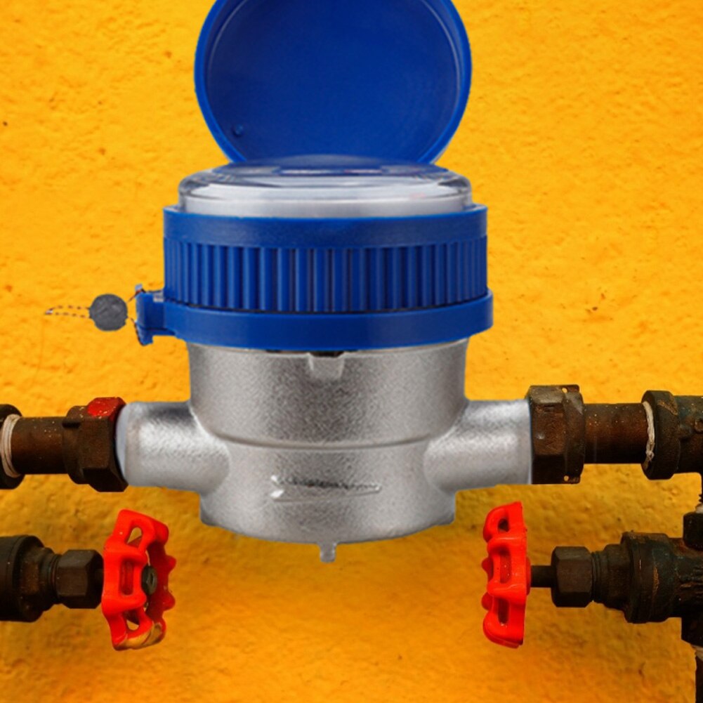 Smart Water Meter Digitale Display Pointer Flow Meetinstrumenten Home Meetinstrumenten Met Koperen Fittingen