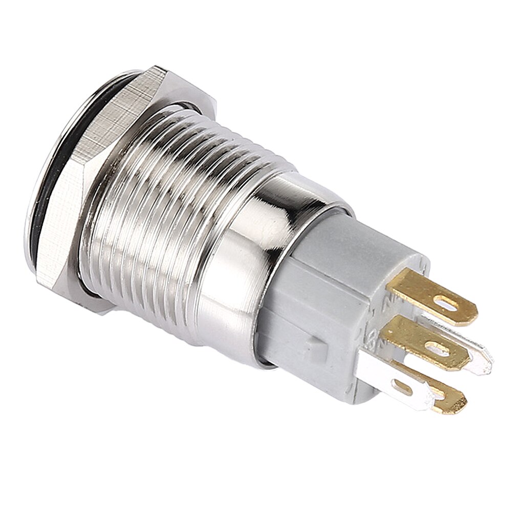 aan-uit drukschakelaar self locking Max 8A/12V, 3A/125VAC, 1,5A/250VAC