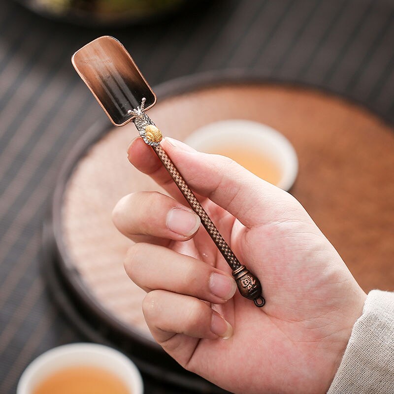 Tea Spoon Copper Kung Fu Accessories Tea Scoops Home Office Teaware