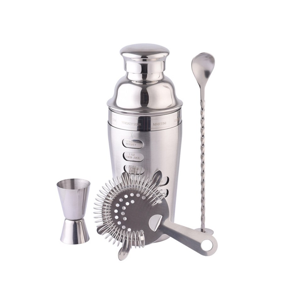 Set van 700/750/800ml roestvrijstalen cocktailshakers, barset, shakerset met houten rek, cocktailshaker, barset, roestvrijstalen mixer