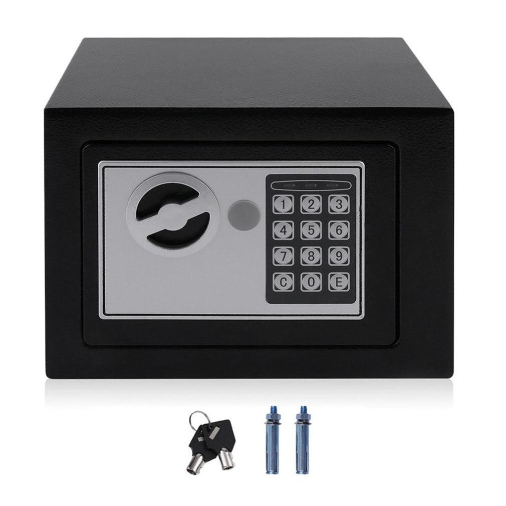 Household 17E Small Safe Mini Wall Safe Deposit Box Bedside Table Password With Lock Insurance Box: 02