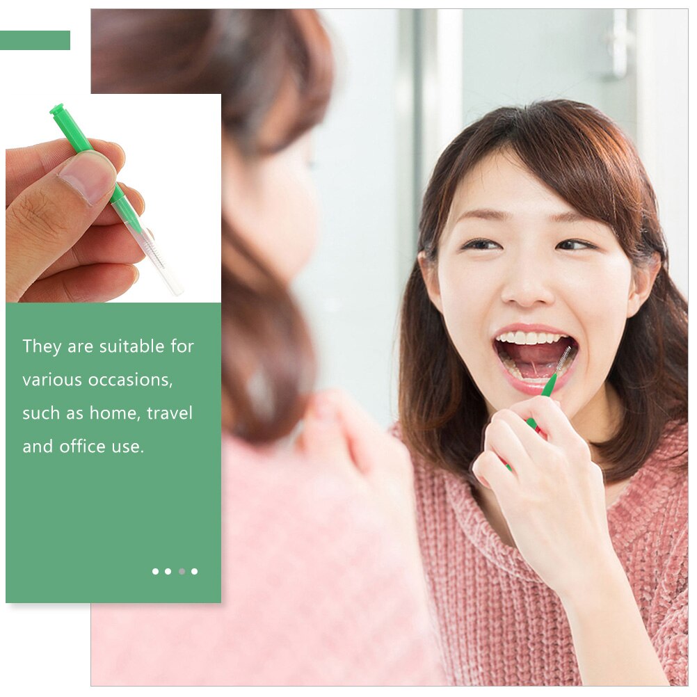 30Pcs Toothpicks Interdental Brush Toothpicks Picks Brush Picks Cleaning Brushes