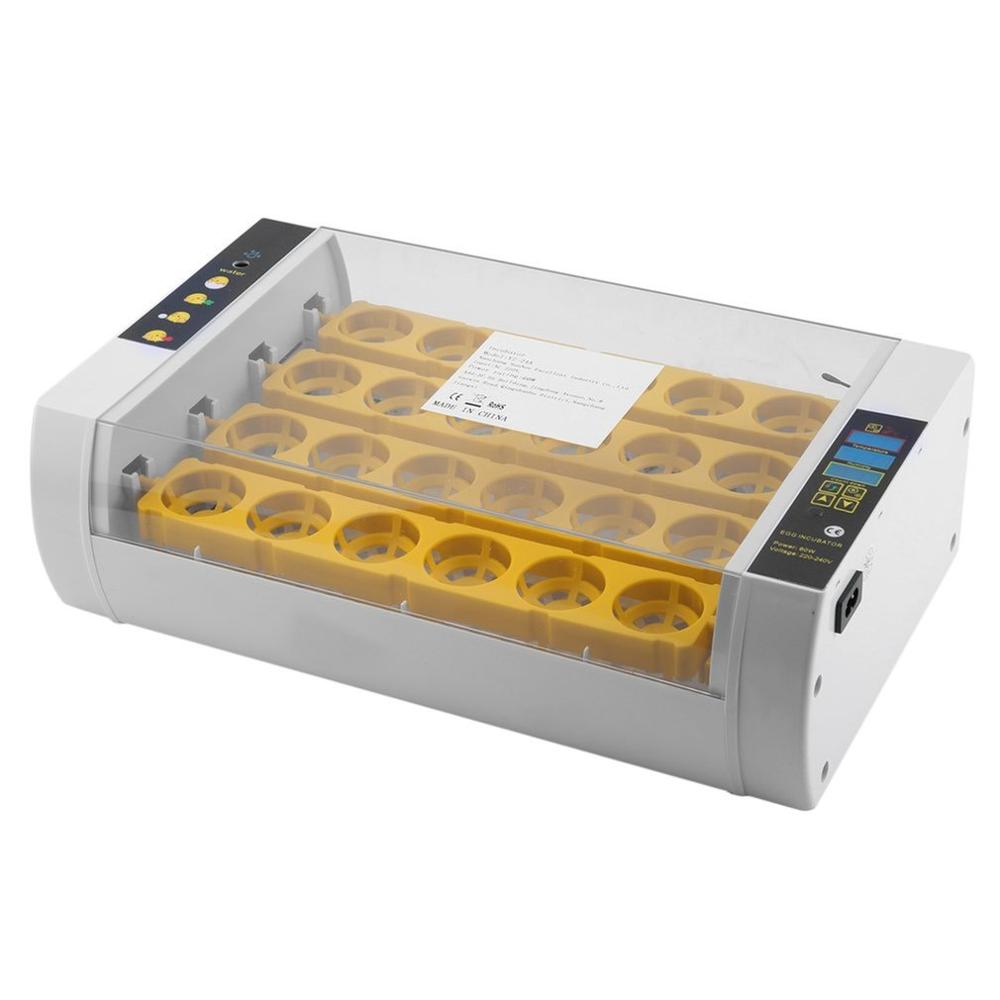 Large Capacity Practical 24 Eggs Mini Incubator For Chicken Poultry Quail Turkey Eggs Home Use Automatic Egg Turning EU plug: Default Title