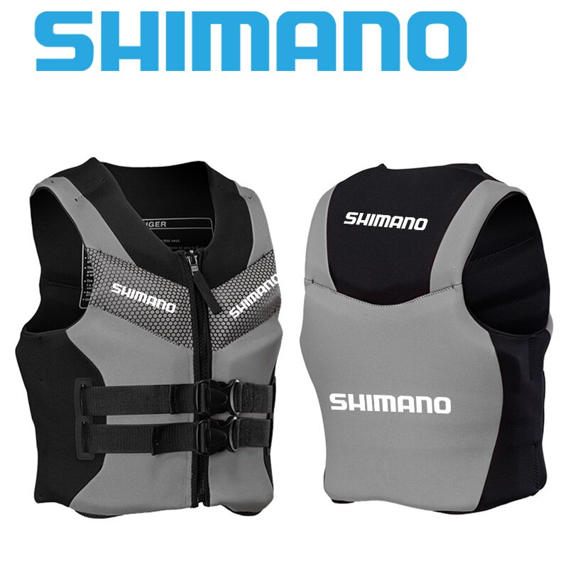 Men SHIMANO Fishing Life Jacket Night Life Vest Multi-function Buoyancy Life Vest 110Kg Outdoors Swimming Sea Life Jacket: Ciemnoszary / XXXL
