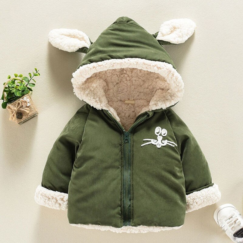 Voor Winter baby jongens meisje kleding outfits overalls dikke warme lamswol katoenen jas pasgeborenen baby kleding bovenkleding jassen: green coat / 9m