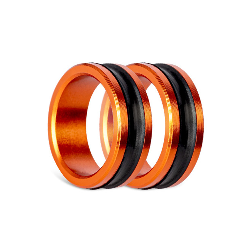 Anillo de alambre de tracción de aleación para pesca, anillo antideslizante para atar nudos, carrete y Protector de dedo, equipo de pesca, 2 uds.: BLANCO