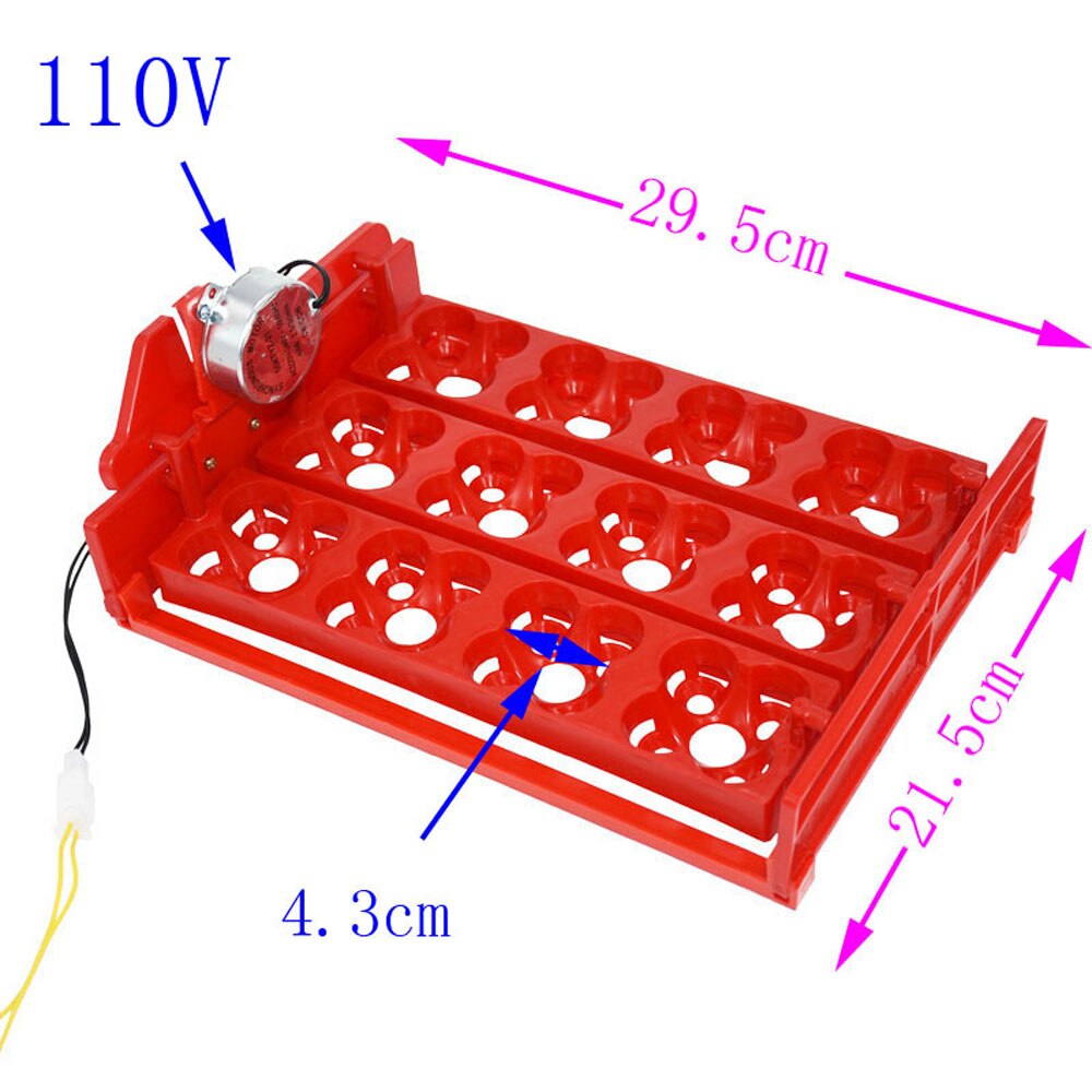 12 Eieren/48 Vogels Eieren Incubator Turn Eieren Lade 220V / 110V / 12V Motor Kip vogel Uitkomen Apparatuur Diy Incubator Accessoires: 110v