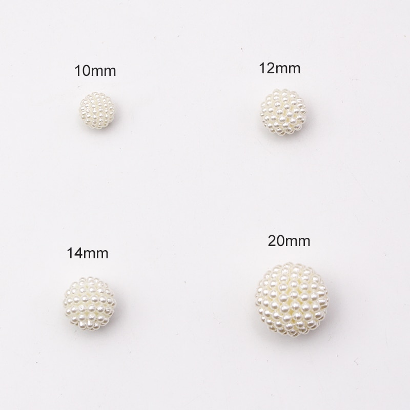 10/12/14/20mm abs perle perler bayberry perler runde løse perler imiteret beklædningsgenstand perler til smykker fremstilling gør-det-selv tilbehør