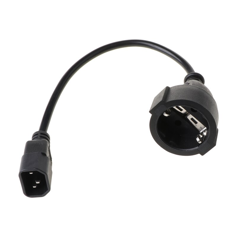 Ups/Pdu Power Lead Iec 320 C14 Male Naar CEE7 Europese Vrouwelijke Adapter Kabel 35Cm T84C